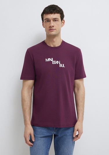  Mavi İstanbul Baskılı Mor Tişört Regular Fit / Normal Kesim 0612274-70670