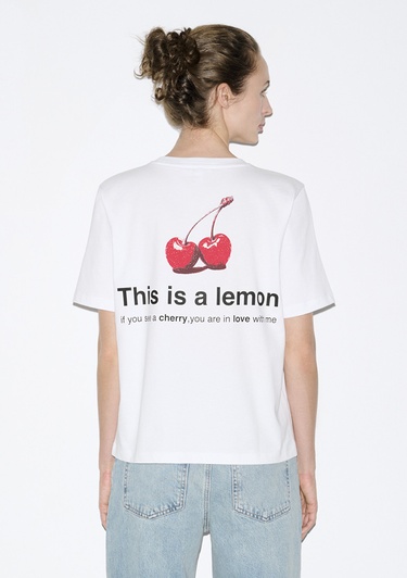  Mavi Beyaz Tişört Regular Fit / Normal Kesim 1613771-620