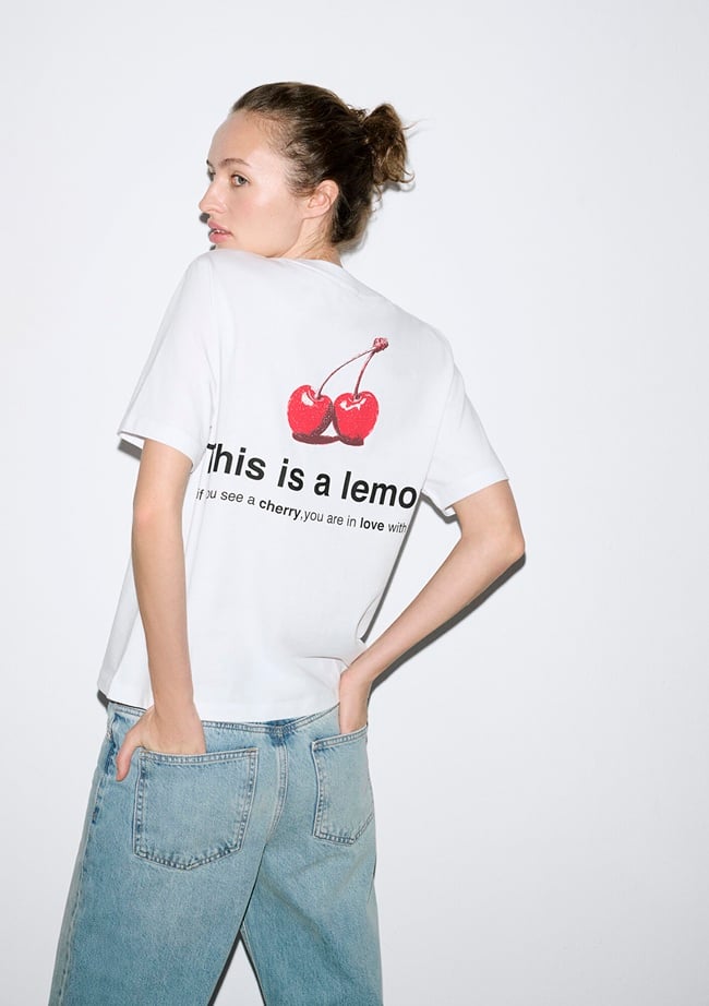  Mavi Beyaz Tişört Regular Fit / Normal Kesim 1613771-620