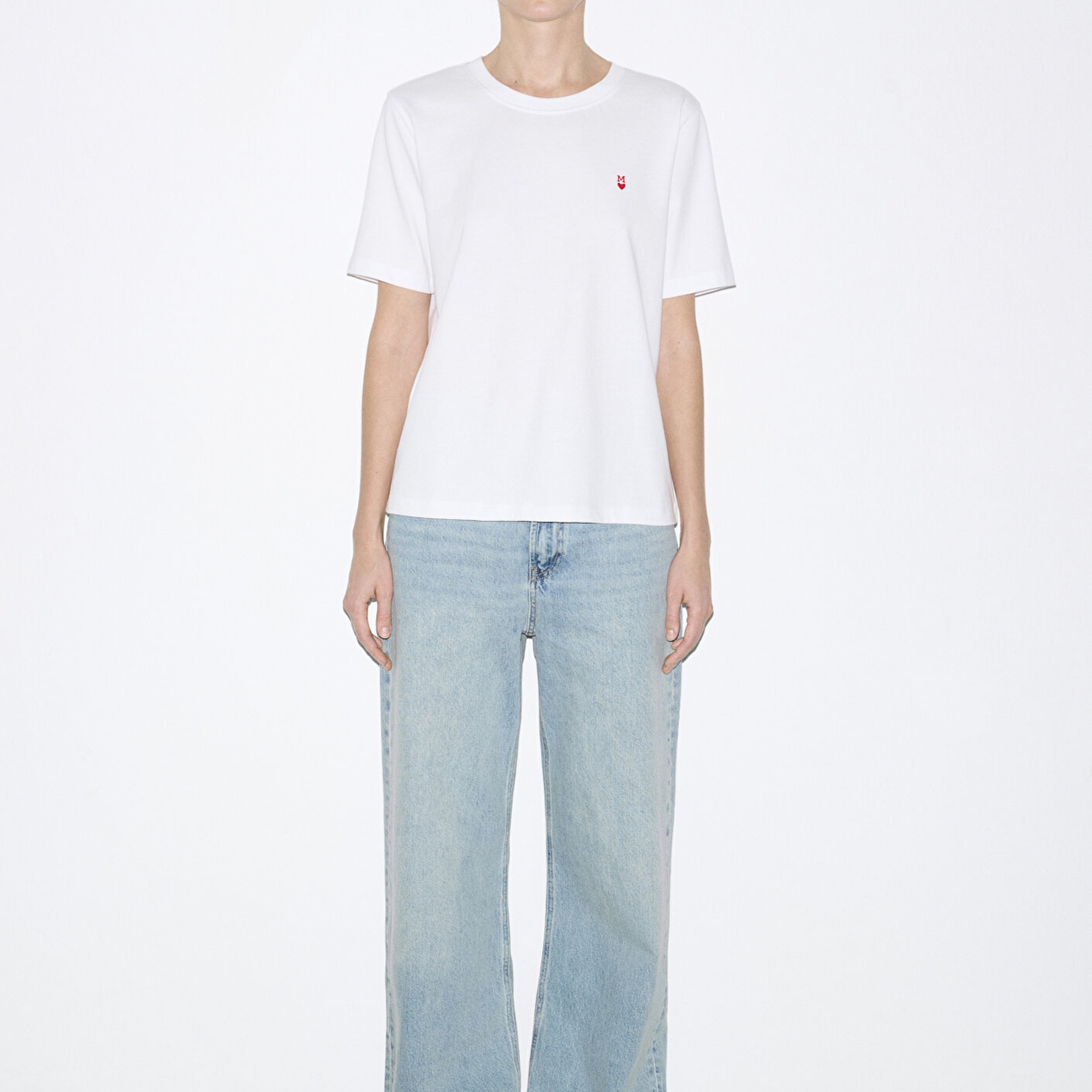 Mavi Beyaz Tişört Regular Fit / Normal Kesim 1613771-620