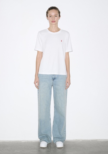  Mavi Beyaz Tişört Regular Fit / Normal Kesim 1613771-620