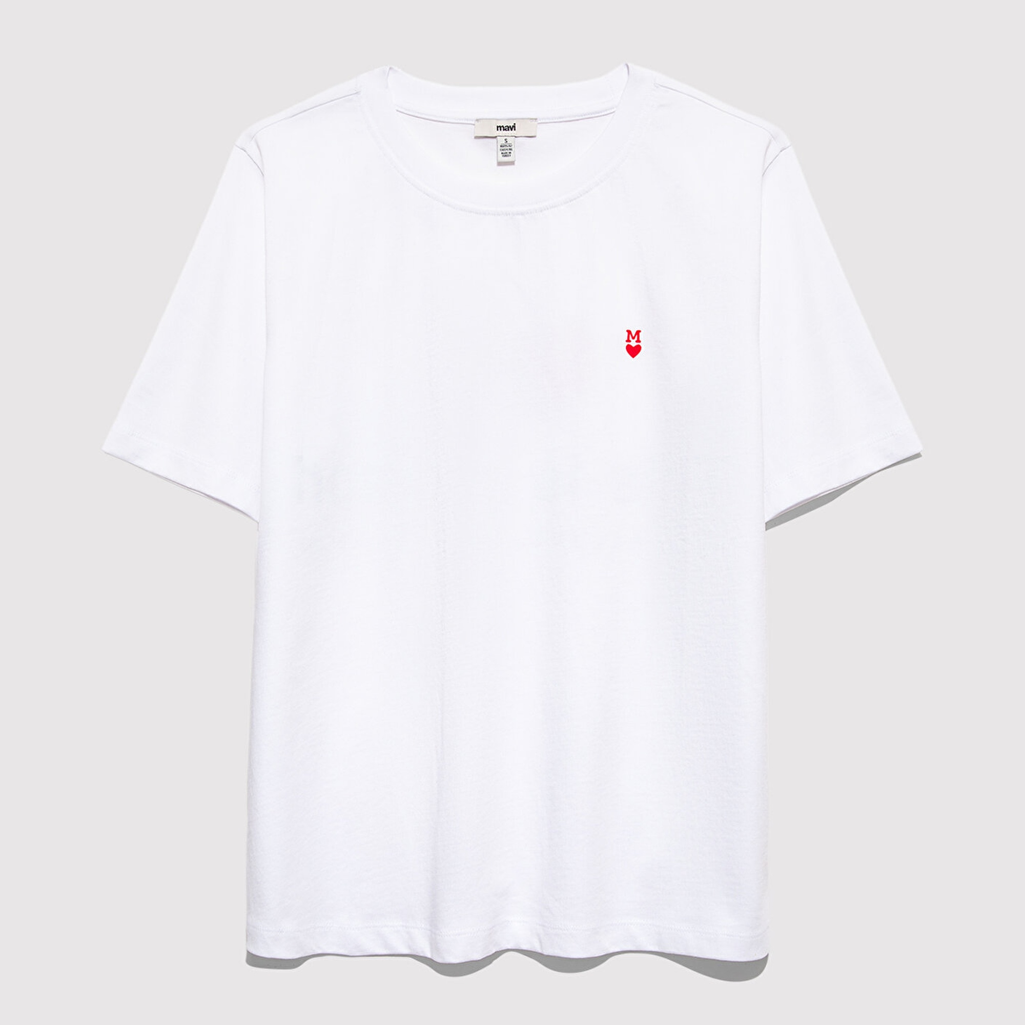 Mavi Beyaz Tişört Regular Fit / Normal Kesim 1613771-620