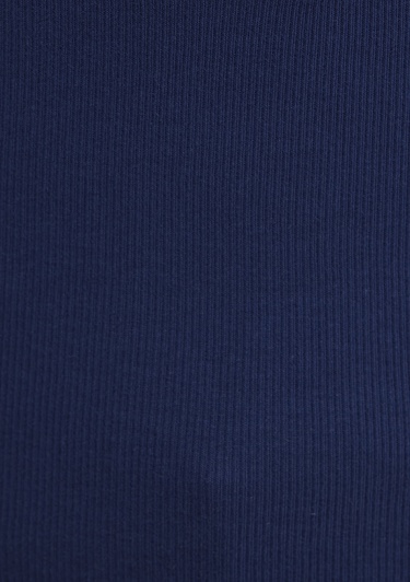 Mavi Düğmeli Lacivert Tişört Fitted / Vücuda Oturan Kesim 1613751-70497