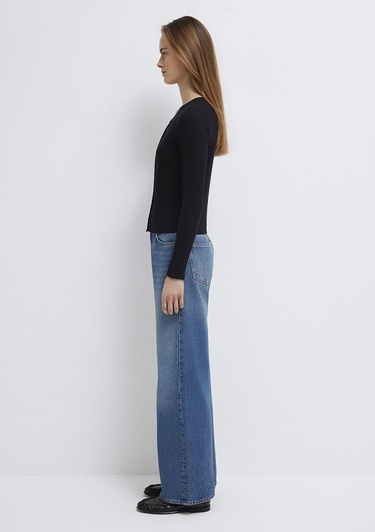  Mavi Siyah Hırka Fitted / Vücuda Oturan Kesim 1710846-900