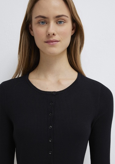  Mavi Siyah Hırka Fitted / Vücuda Oturan Kesim 1710846-900