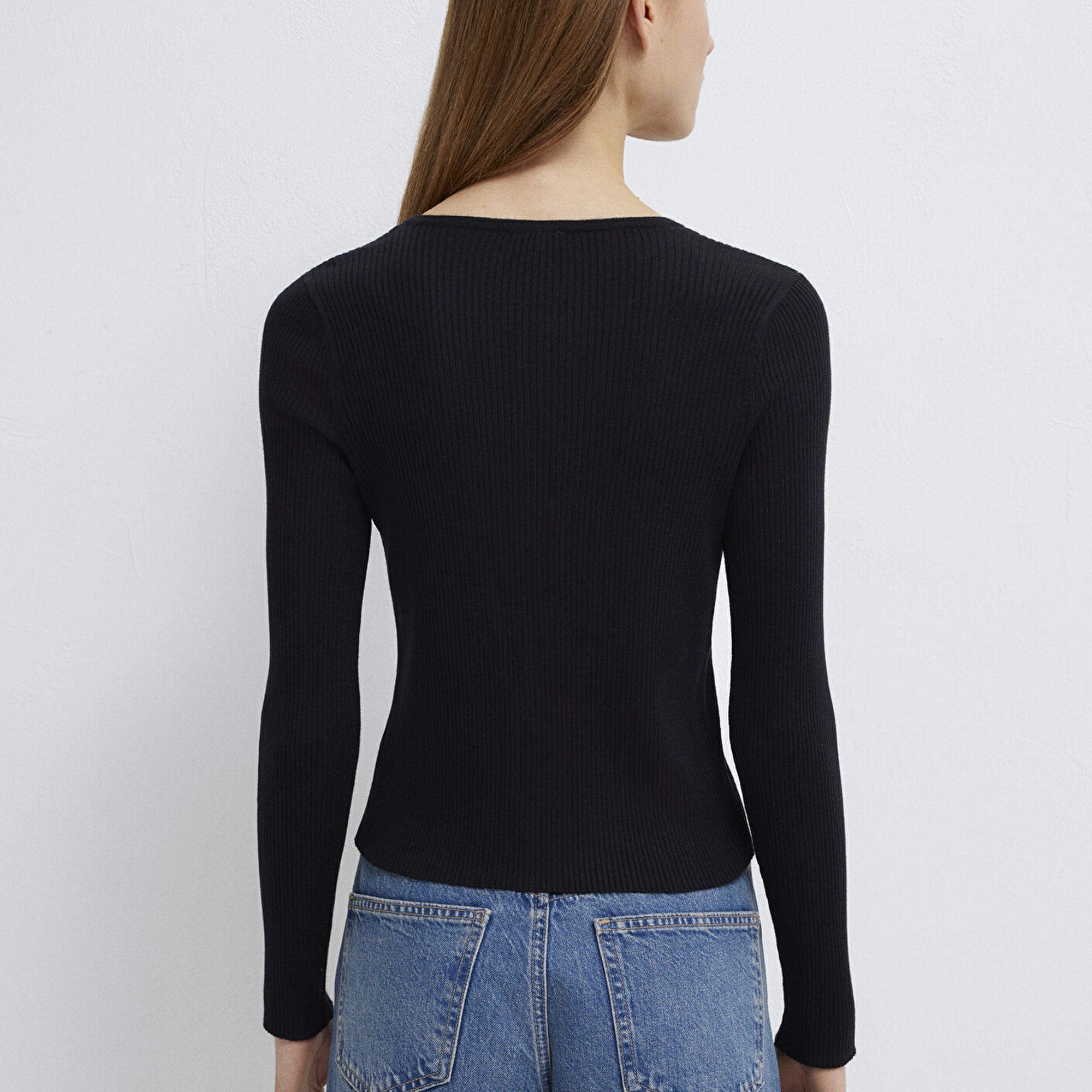 Mavi Siyah Hırka Fitted / Vücuda Oturan Kesim 1710846-900