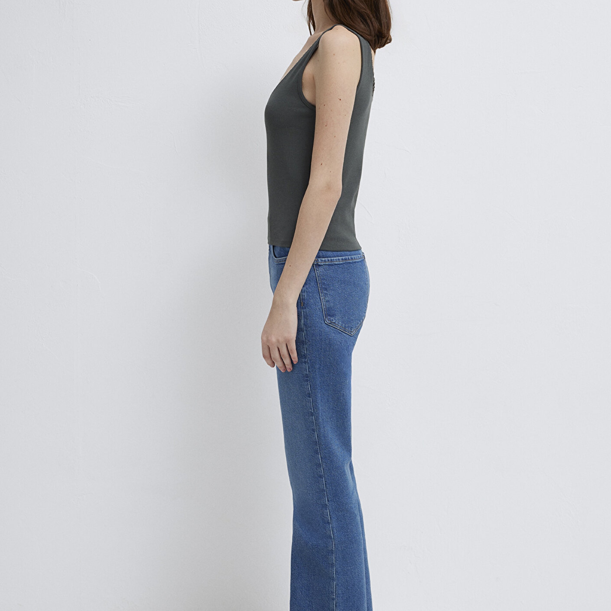 Mavi Gri Atlet Fitted / Vücuda Oturan Kesim 1613755-70088