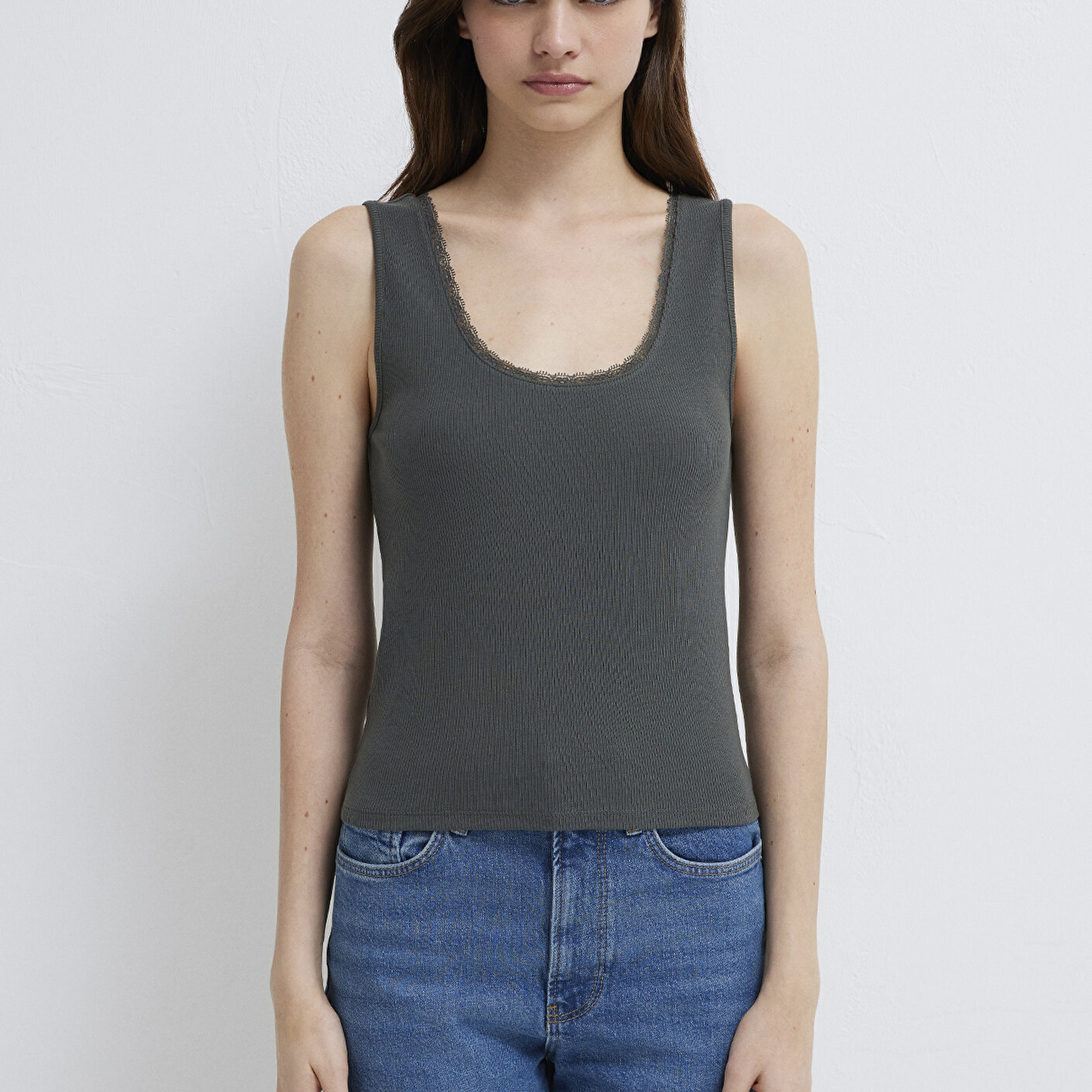 Mavi Gri Atlet Fitted / Vücuda Oturan Kesim 1613755-70088