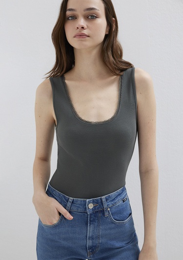  Mavi Gri Atlet Fitted / Vücuda Oturan Kesim 1613755-70088