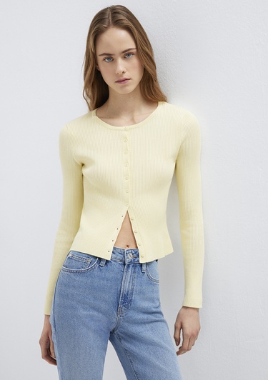  Mavi Sarı Hırka Fitted / Vücuda Oturan Kesim 1710846-71305