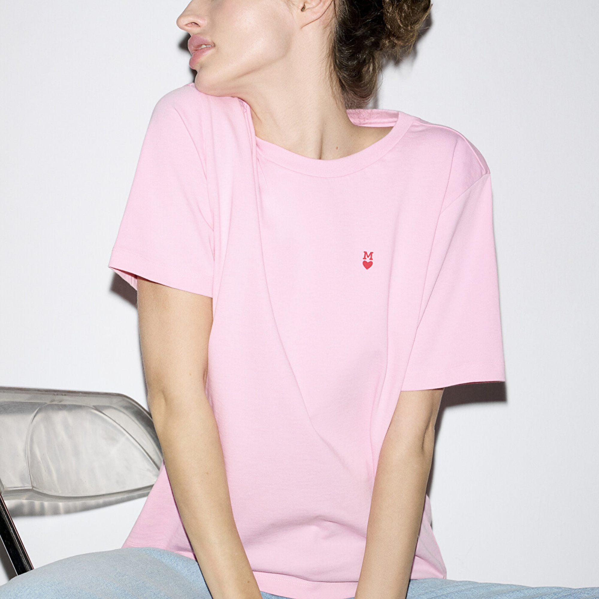 Mavi Pembe Tişört Regular Fit / Normal Kesim 1613752-86959