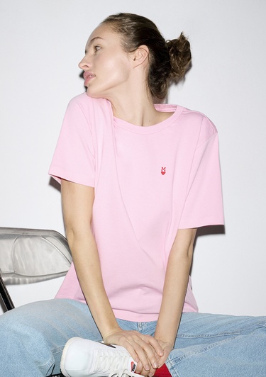  Mavi Pembe Tişört Regular Fit / Normal Kesim 1613752-86959