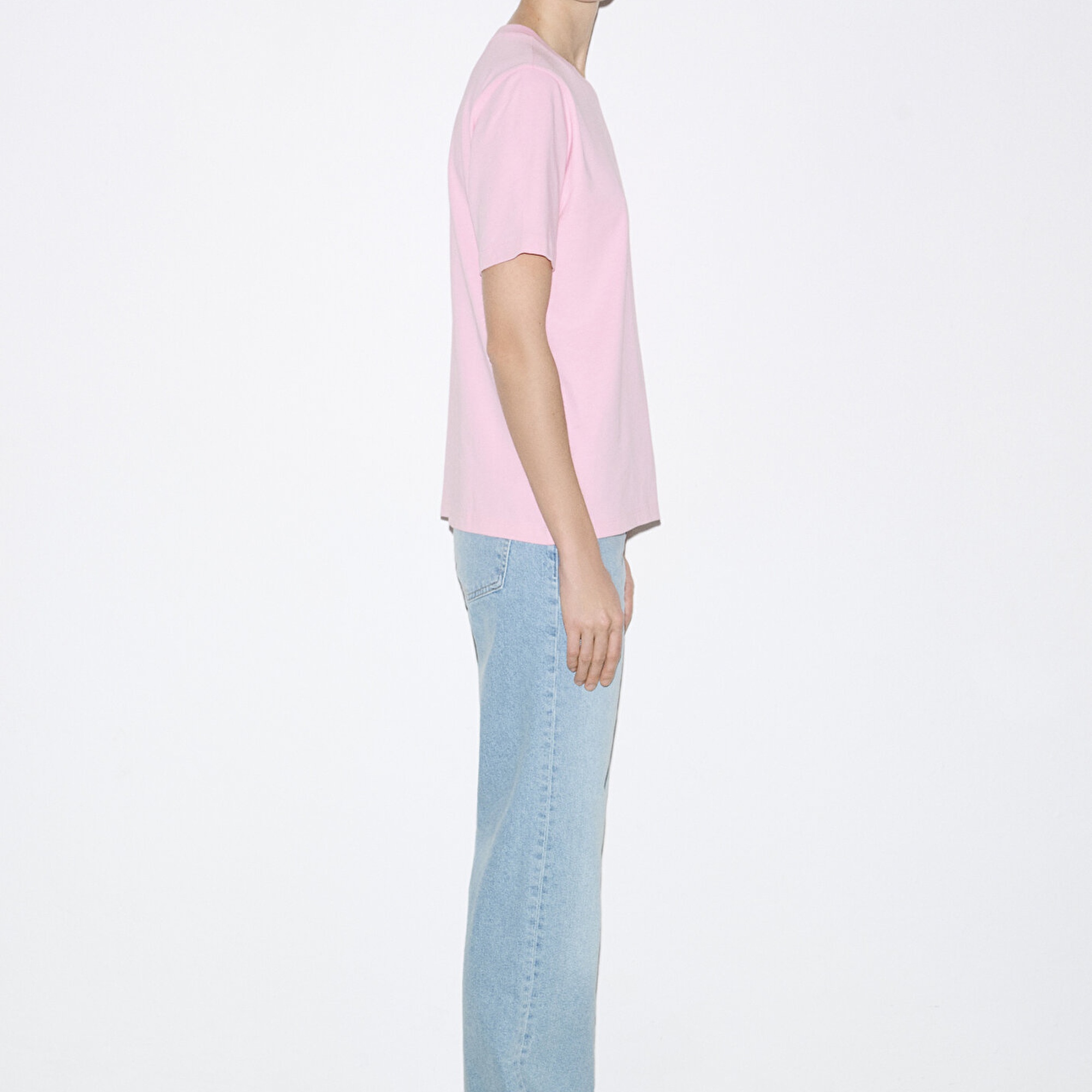 Mavi Pembe Tişört Regular Fit / Normal Kesim 1613752-86959