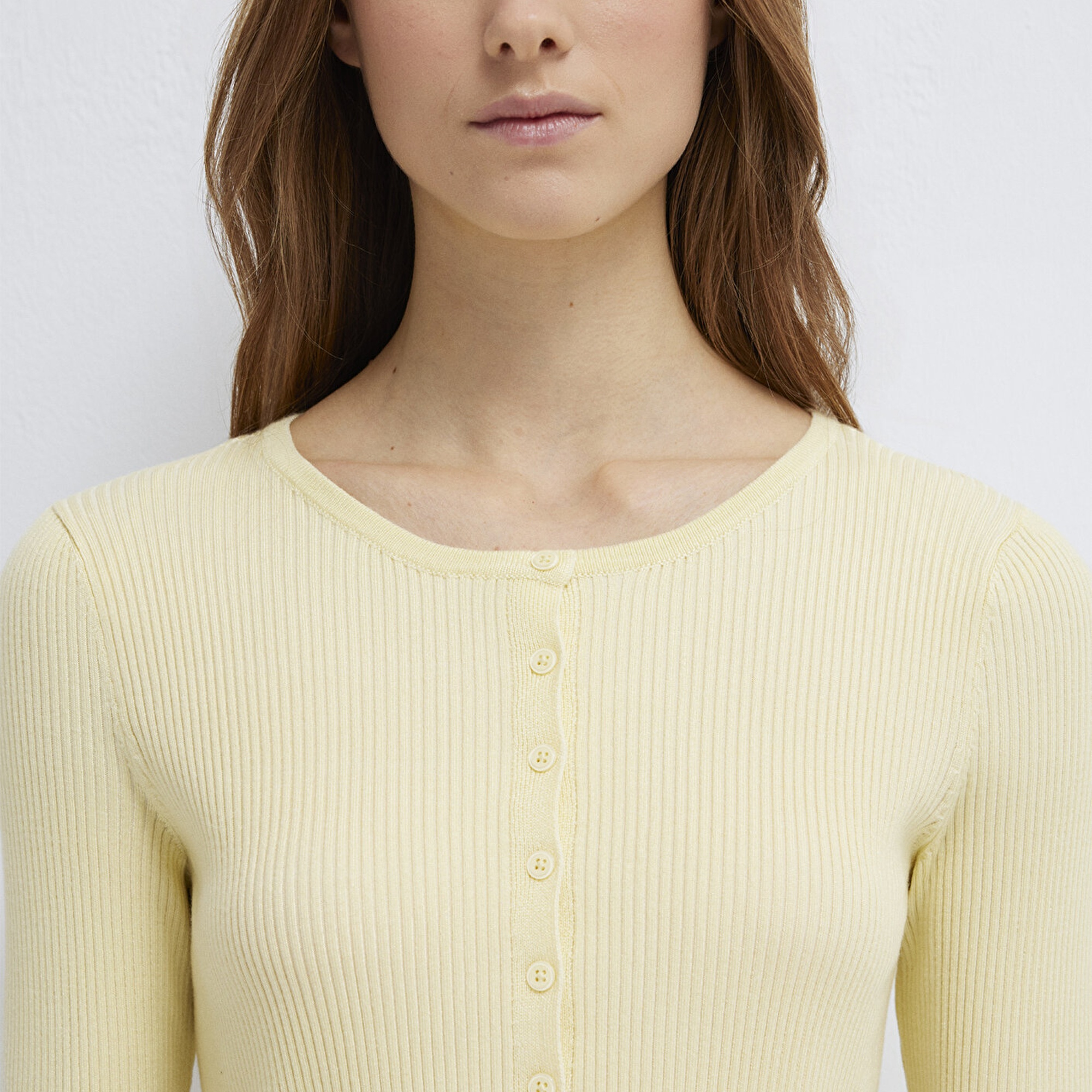 Mavi Sarı Hırka Fitted / Vücuda Oturan Kesim 1710846-71305