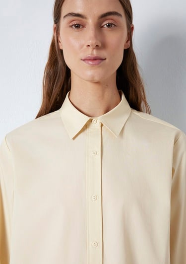  Mavi Sarı Gömlek Loose Fit / Bol Rahat Kesim 1211395-70034