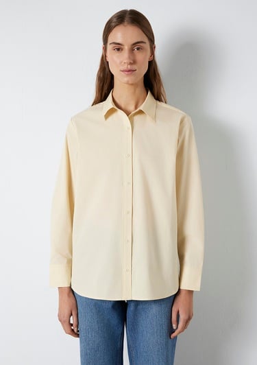  Mavi Sarı Gömlek Loose Fit / Bol Rahat Kesim 1211395-70034