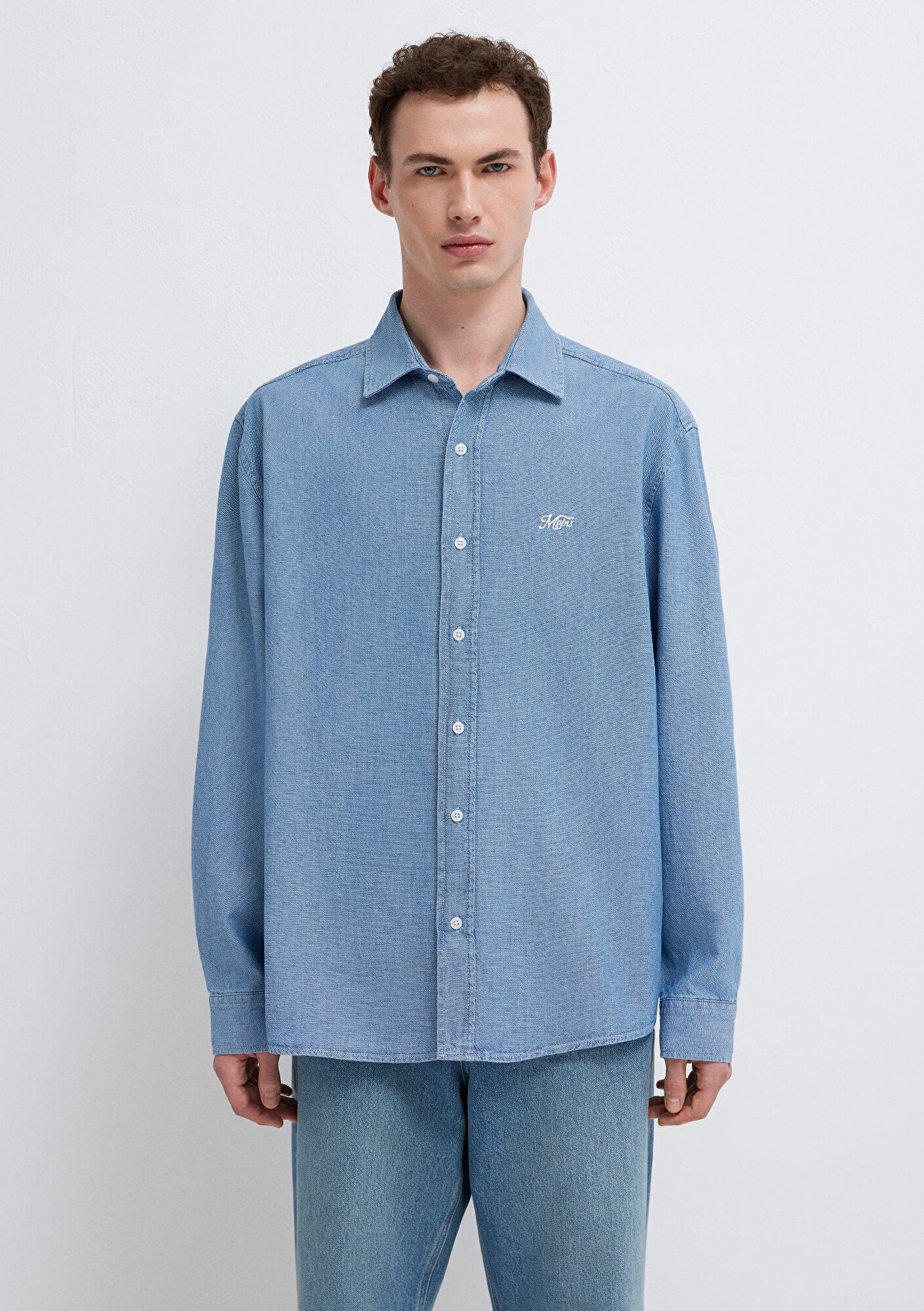 Mavi Mavi Gömlek Loose Fit / Bol Rahat Kesim 0211885-18790