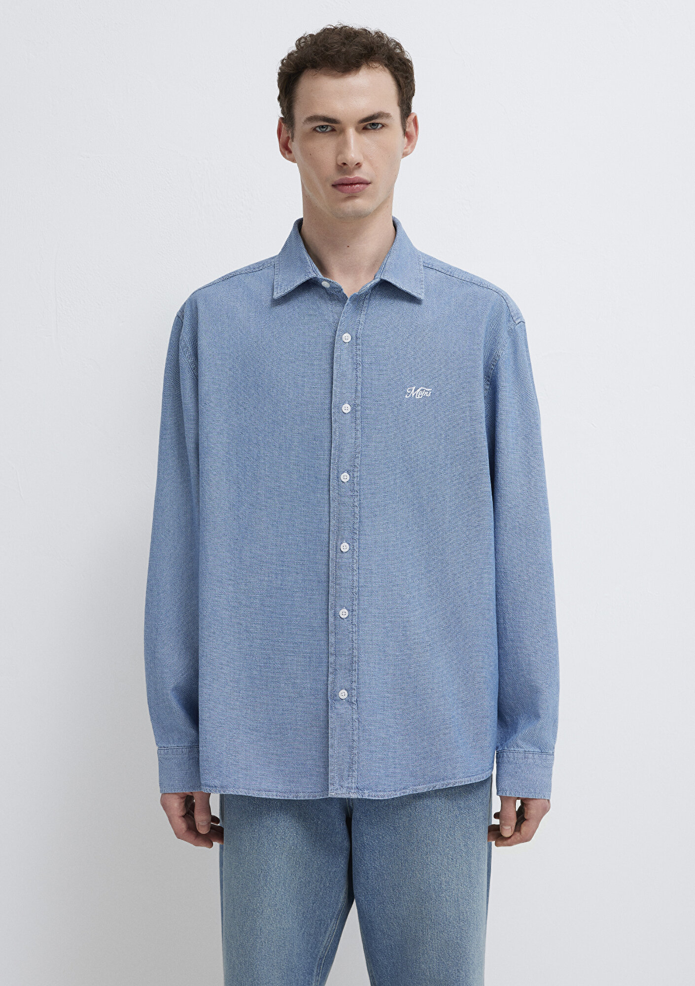  Mavi Mavi Gömlek Loose Fit / Bol Rahat Kesim 0211885-18790