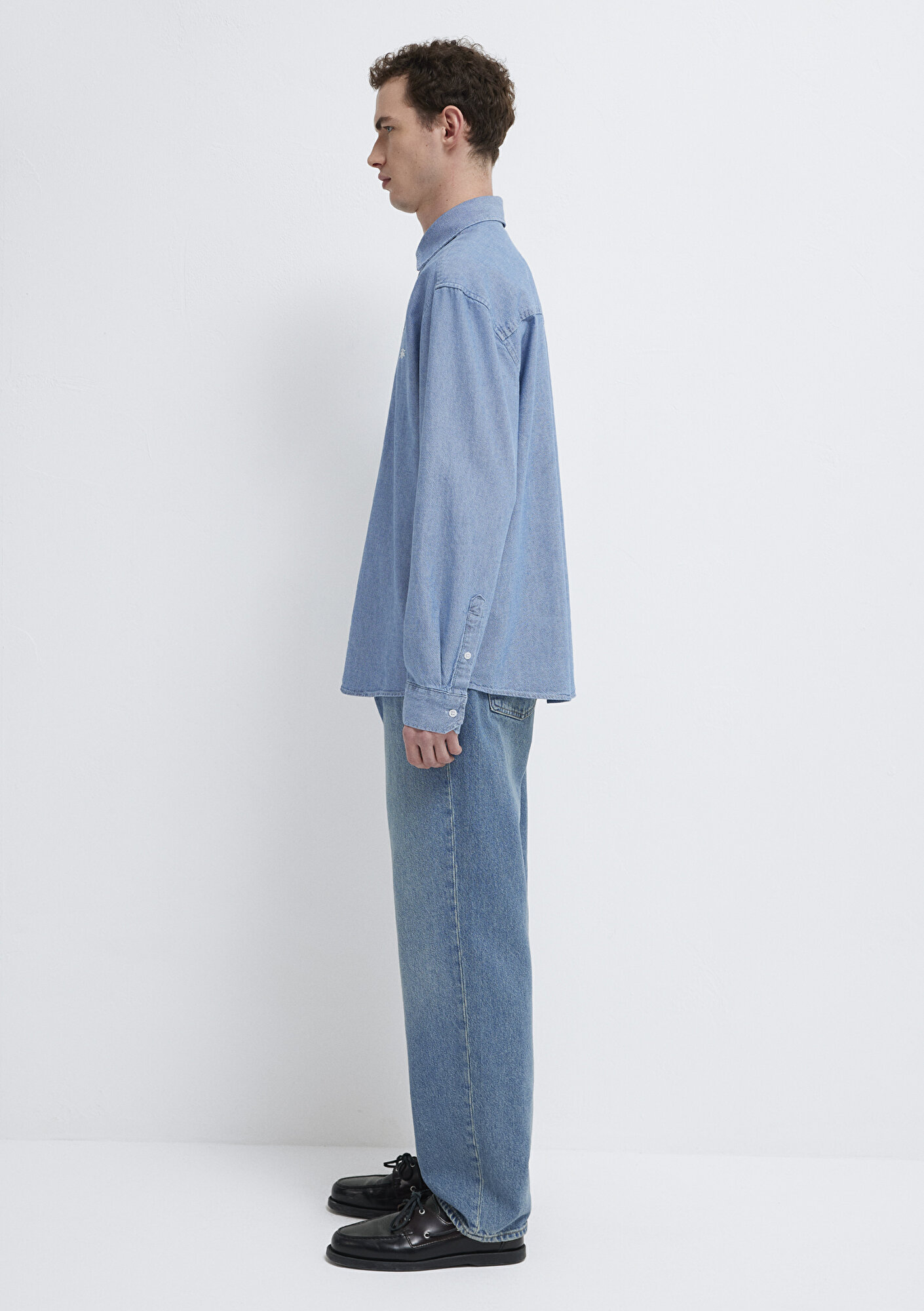  Mavi Mavi Gömlek Loose Fit / Bol Rahat Kesim 0211885-18790