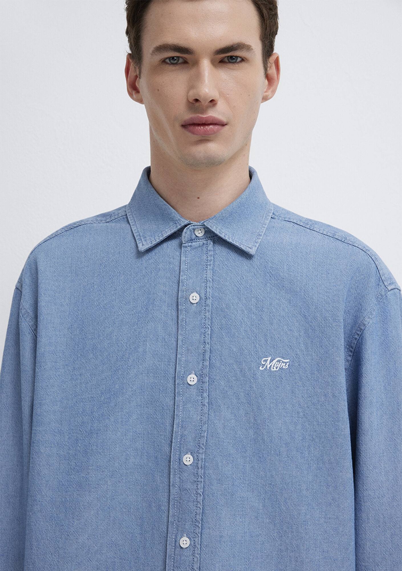  Mavi Mavi Gömlek Loose Fit / Bol Rahat Kesim 0211885-18790