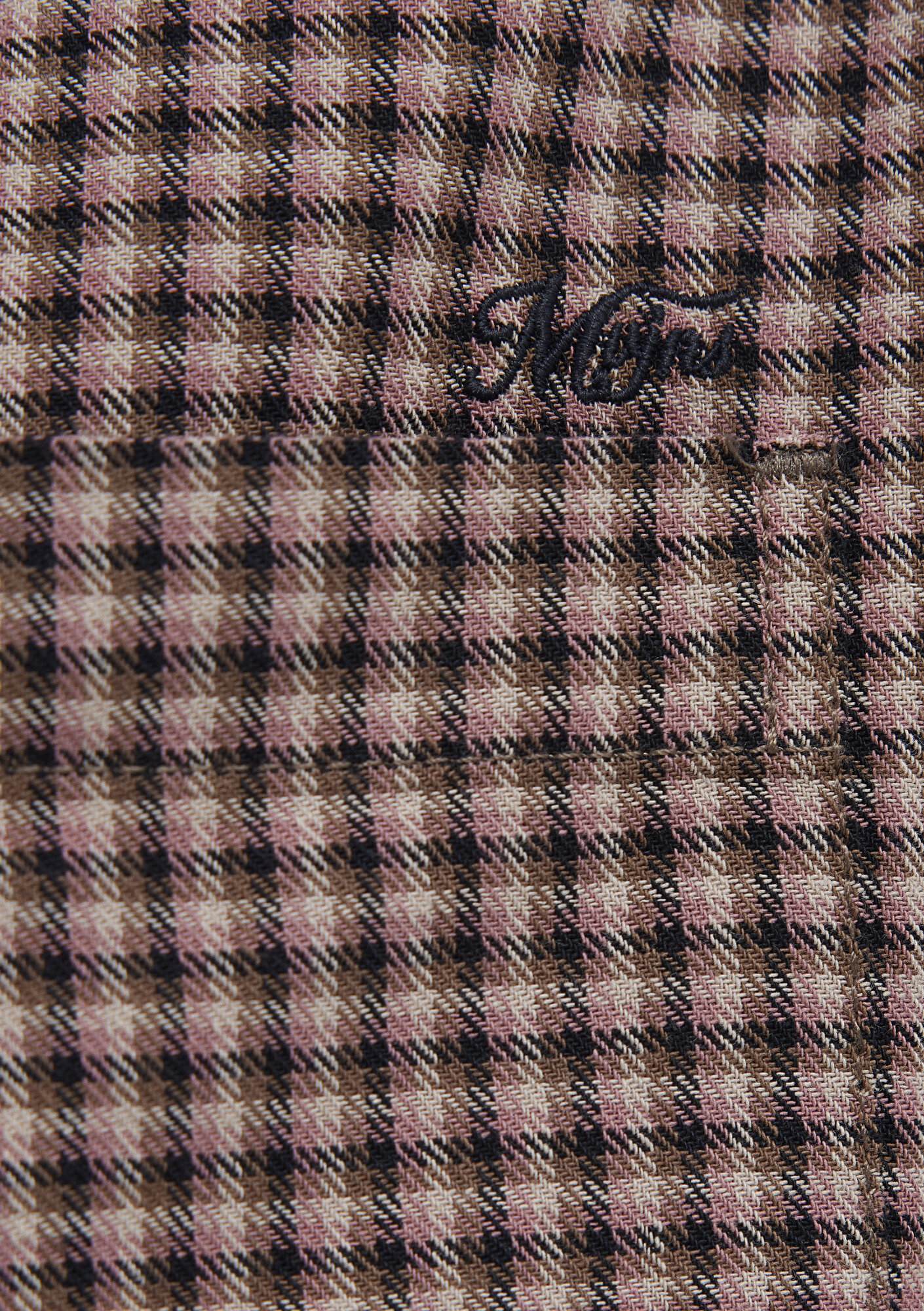  Mavi Bordo Ekose Gömlek Loose Fit / Bol Rahat Kesim 0211887-91419