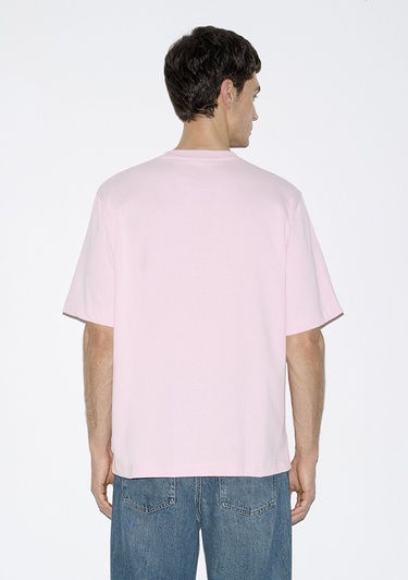  Mavi Baskılı Pembe Tişört Relaxed Fit / Rahat Kesim 0613252-91467