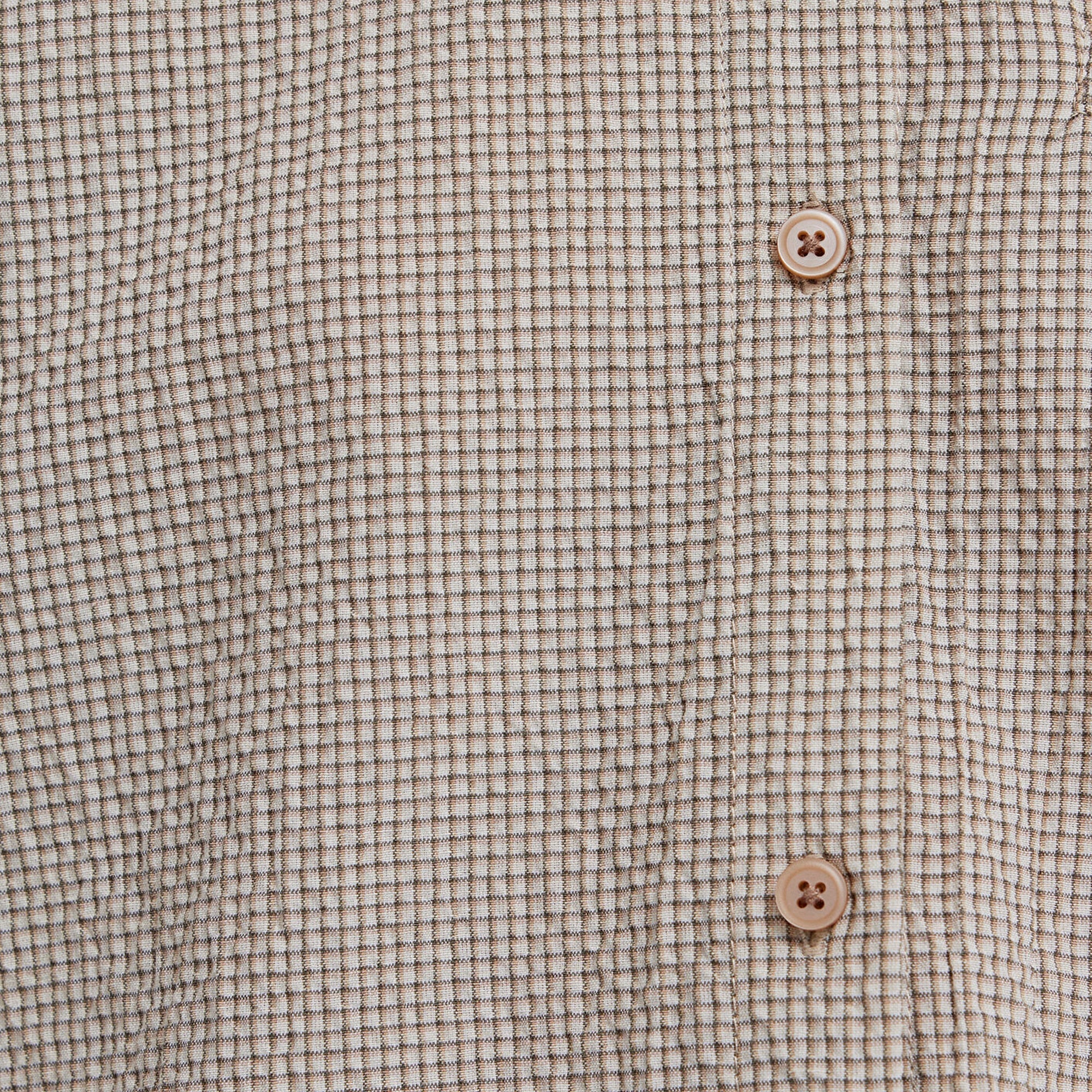 Mavi Kahverengi Crop Gömlek Loose Fit / Bol Rahat Kesim 1211388-83169