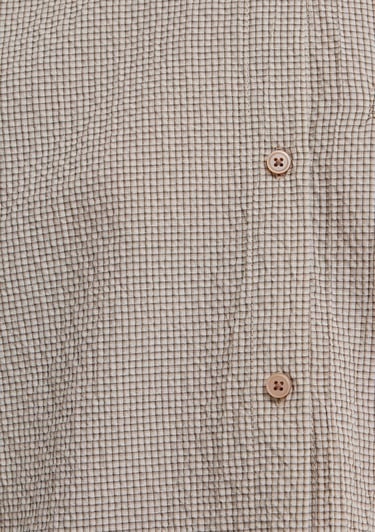  Mavi Kahverengi Crop Gömlek Loose Fit / Bol Rahat Kesim 1211388-83169