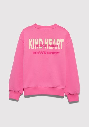  Mavi Baskılı Pembe Sweatshirt 7S10171-91355