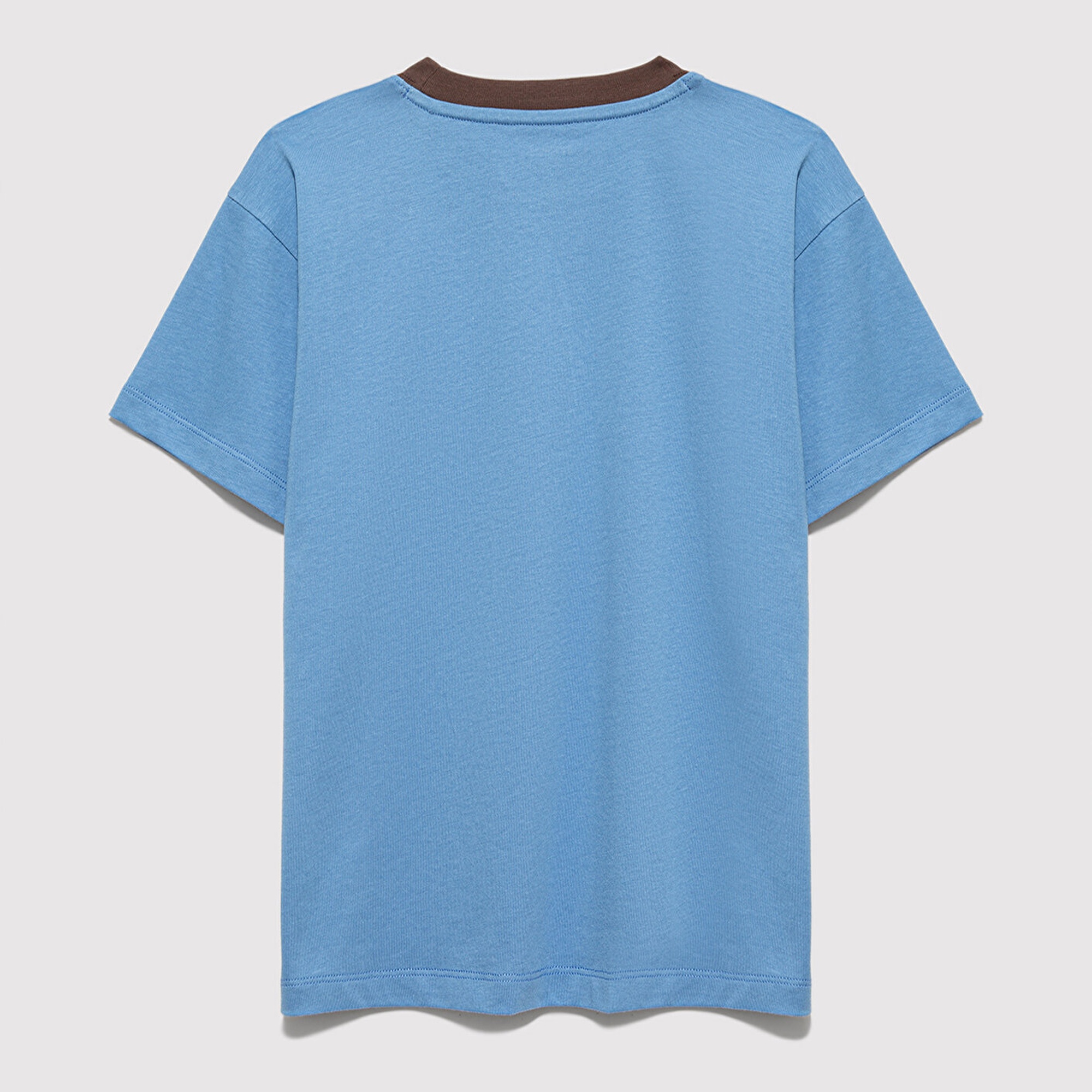 Mavi Mavi Logo Baskılı Mavi Tişört Loose Fit / Bol Rahat Kesim 6610417-70724