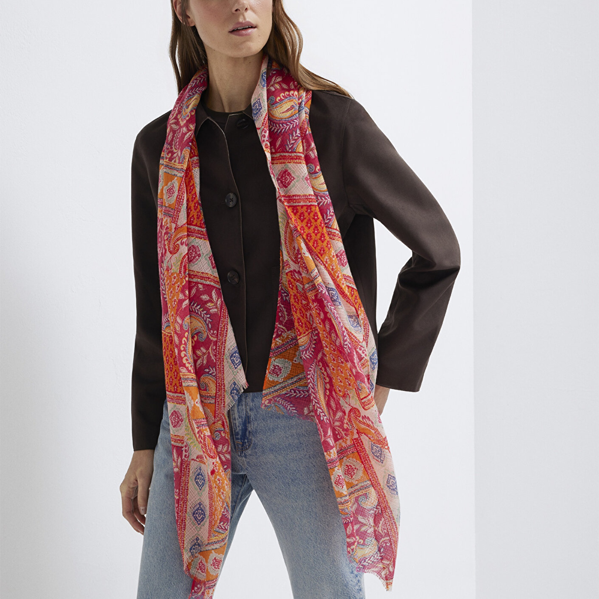 Mavi Kırmızı Şal 1913854-70480