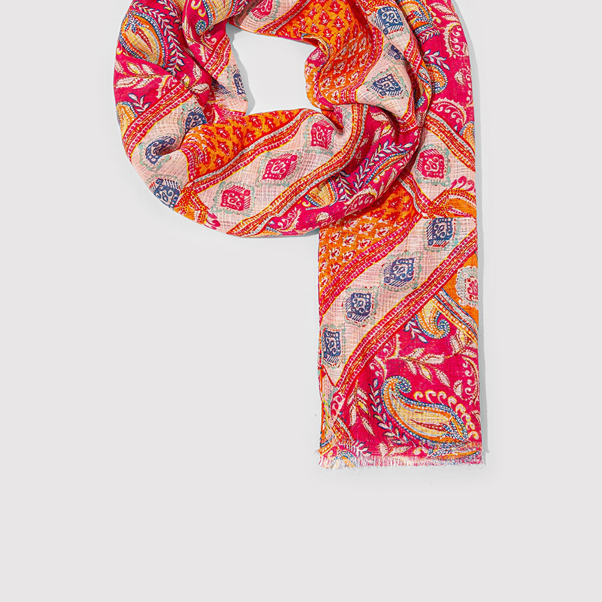 Mavi Kırmızı Şal 1913854-70480