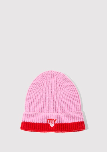  Mavi Mv İşlemeli Pembe Bere 1913835-32445