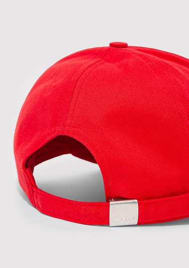  Mavi M Logo Detaylı Kırmızı Şapka 1913834-30648