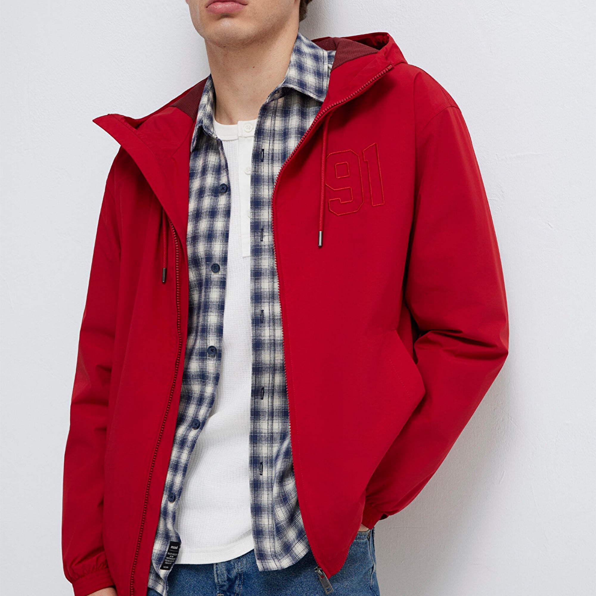 Mavi MVJNS Baskılı Kırmızı Ceket Oversize / Geniş Kesim 0110755-88609