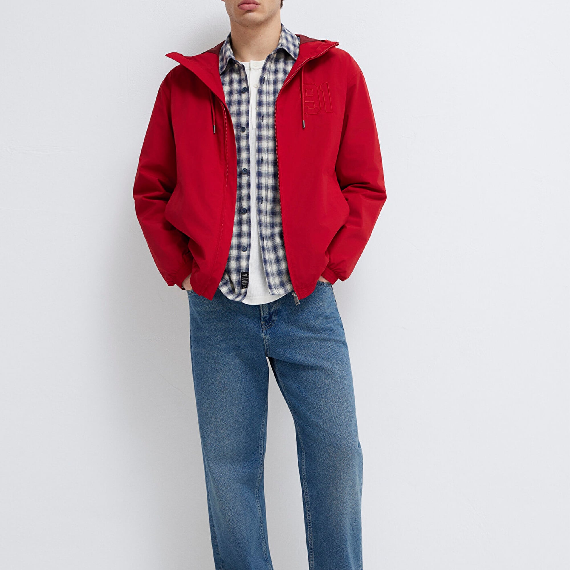 Mavi MVJNS Baskılı Kırmızı Ceket Oversize / Geniş Kesim 0110755-88609