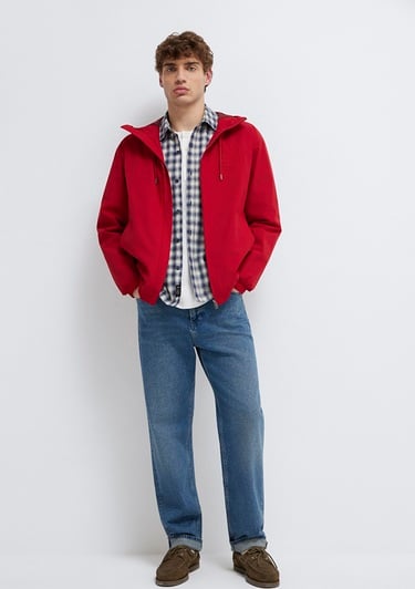 Mavi MVJNS Baskılı Kırmızı Ceket Oversize / Geniş Kesim 0110755-88609