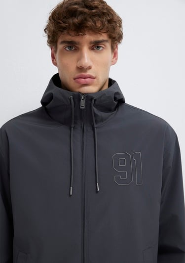  Mavi MVJNS Baskılı Antrasit Ceket Oversize / Geniş Kesim 0110755-89939