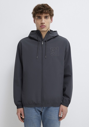  Mavi MVJNS Baskılı Antrasit Ceket Oversize / Geniş Kesim 0110755-89939