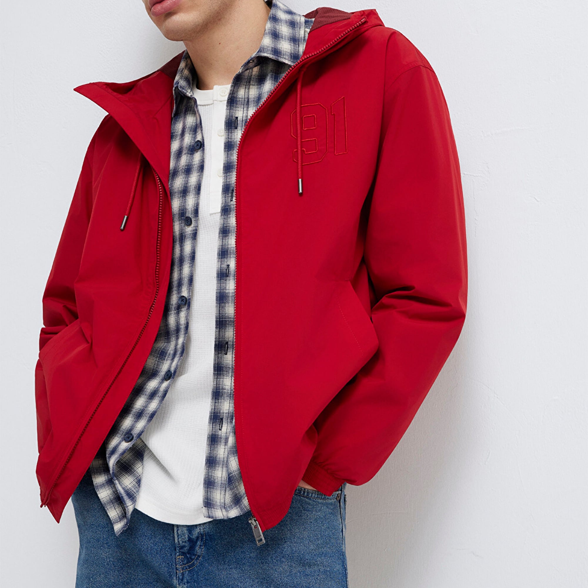 Mavi MVJNS Baskılı Kırmızı Ceket Oversize / Geniş Kesim 0110755-88609