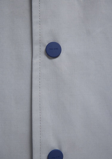  Mavi Nakış Detaylı Gri Ceket Loose Fit / Bol Rahat Kesim 0110769-82824