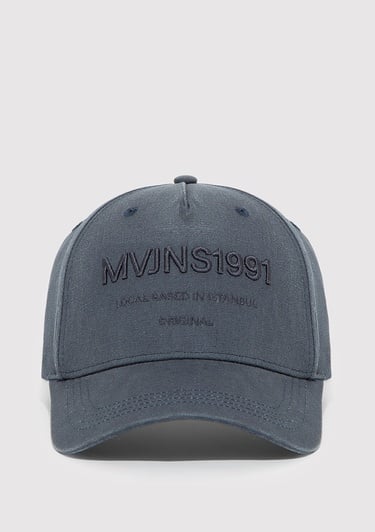  Mavi Nakışlı Lacivert Şapka 0911807-70500