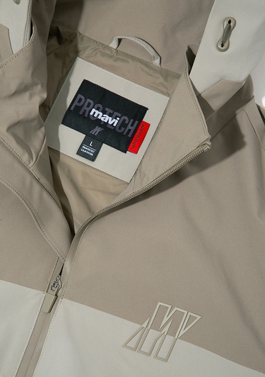  Mavi Su İtici Kapüşonlu Antrasit Ceket Loose Fit / Bol Rahat Kesim 0110792-70154