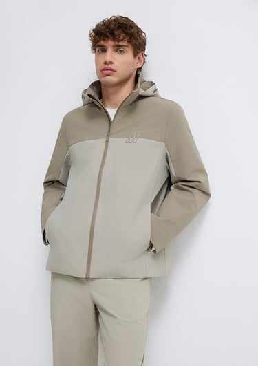  Mavi Su İtici Kapüşonlu Antrasit Ceket Loose Fit / Bol Rahat Kesim 0110792-70154