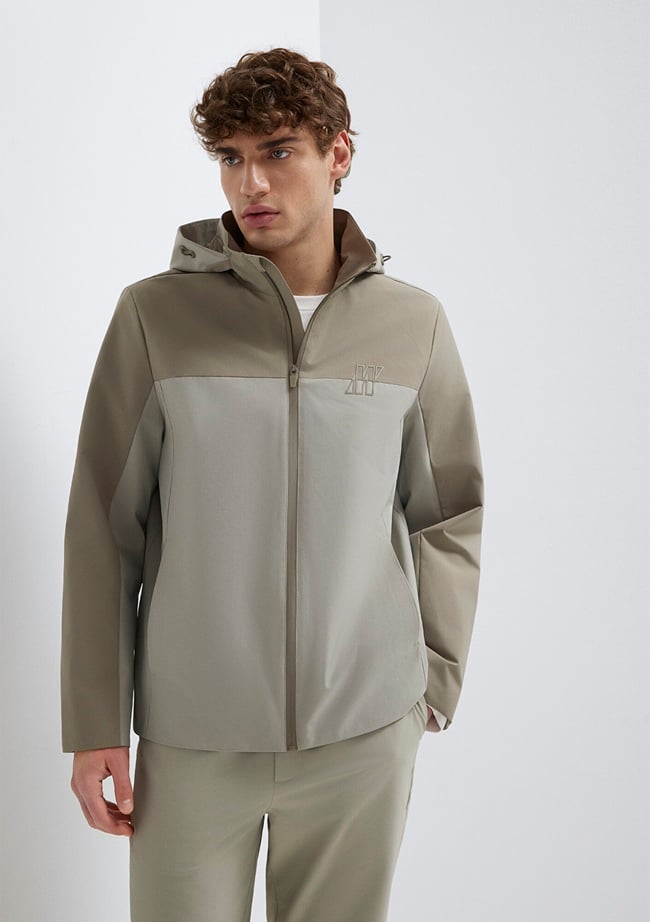  Mavi Su İtici Kapüşonlu Antrasit Ceket Loose Fit / Bol Rahat Kesim 0110792-70154