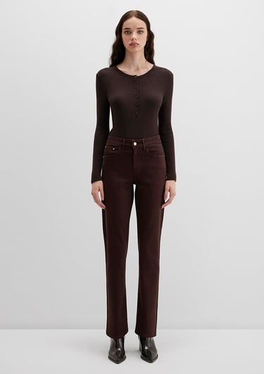  Mavi New York Kahverengi Gabardin Pantolon 101441-91340