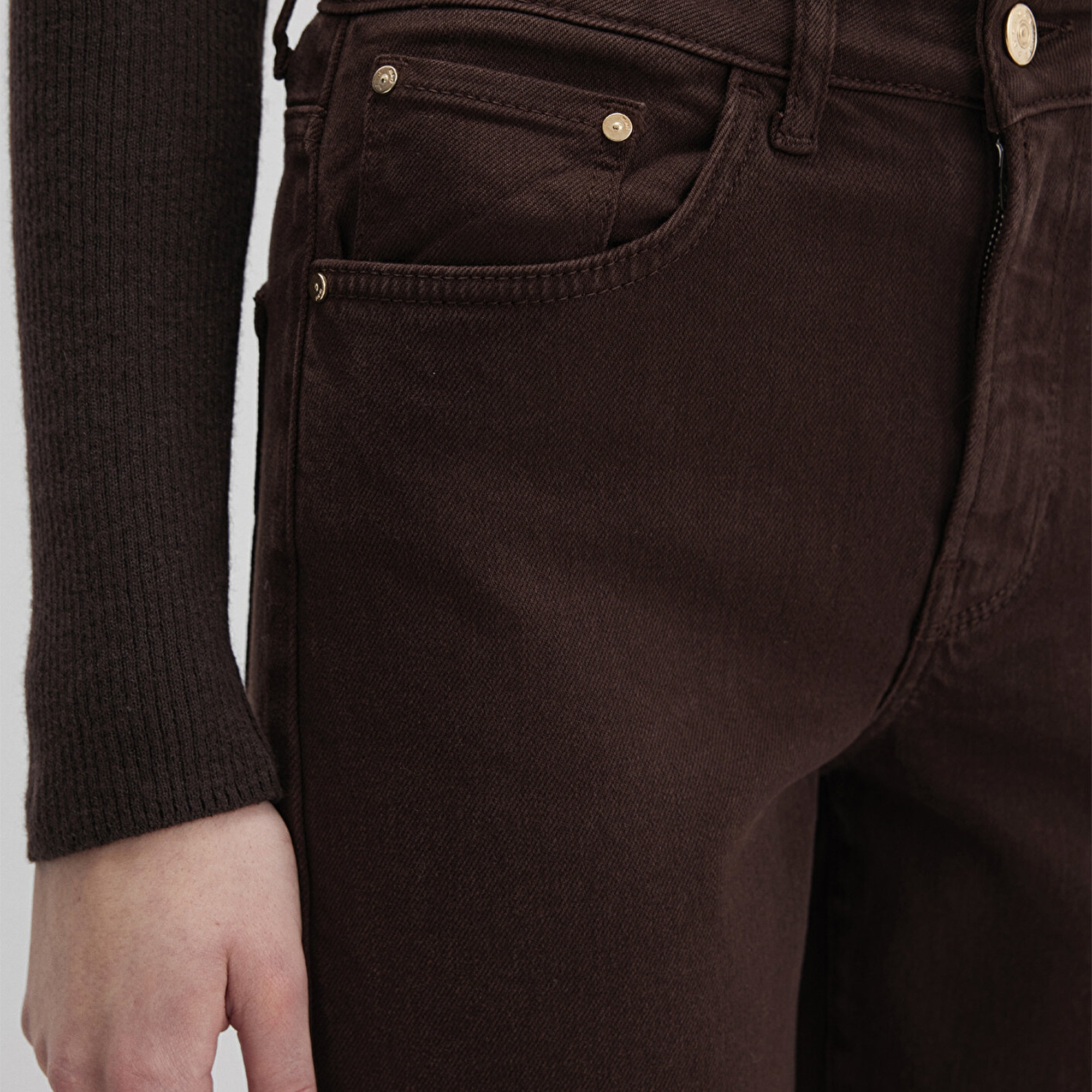 Mavi New York Kahverengi Gabardin Pantolon 101441-91340