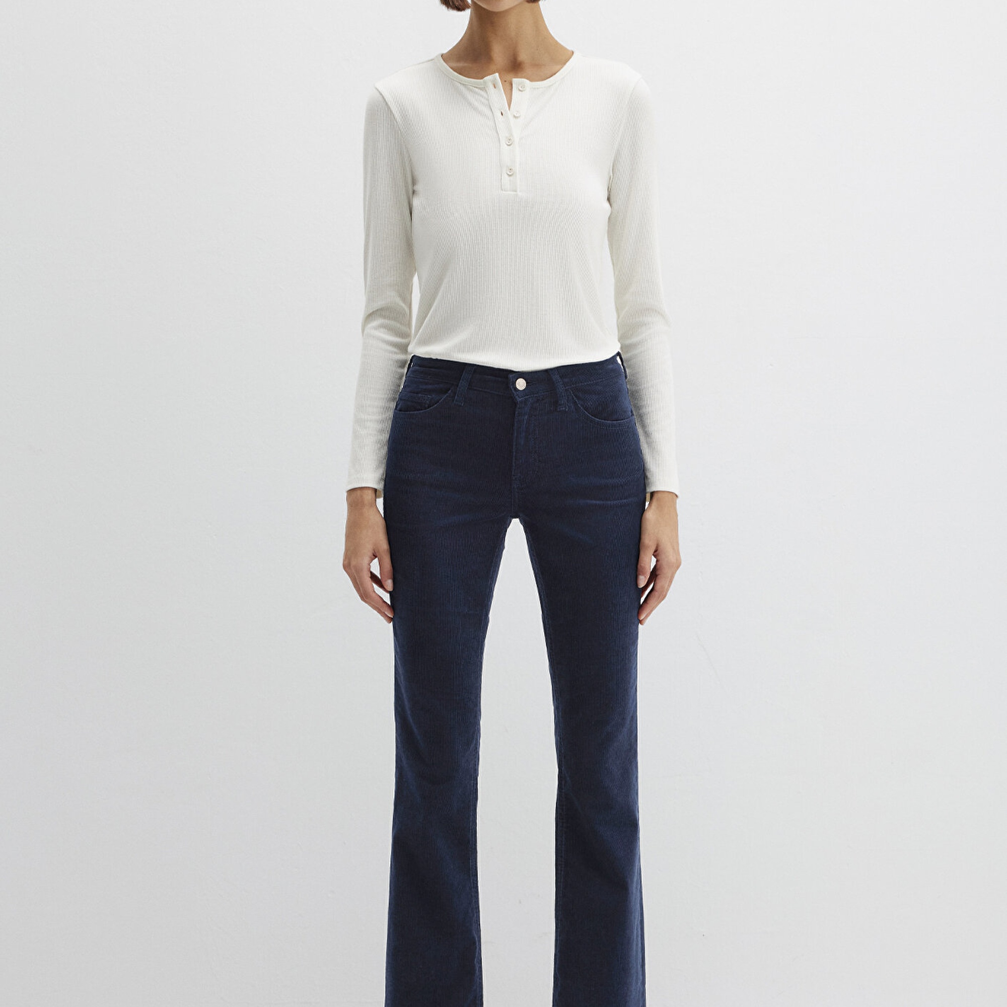 Mavi Molly Lacivert Kadife Pantolon 1013682993