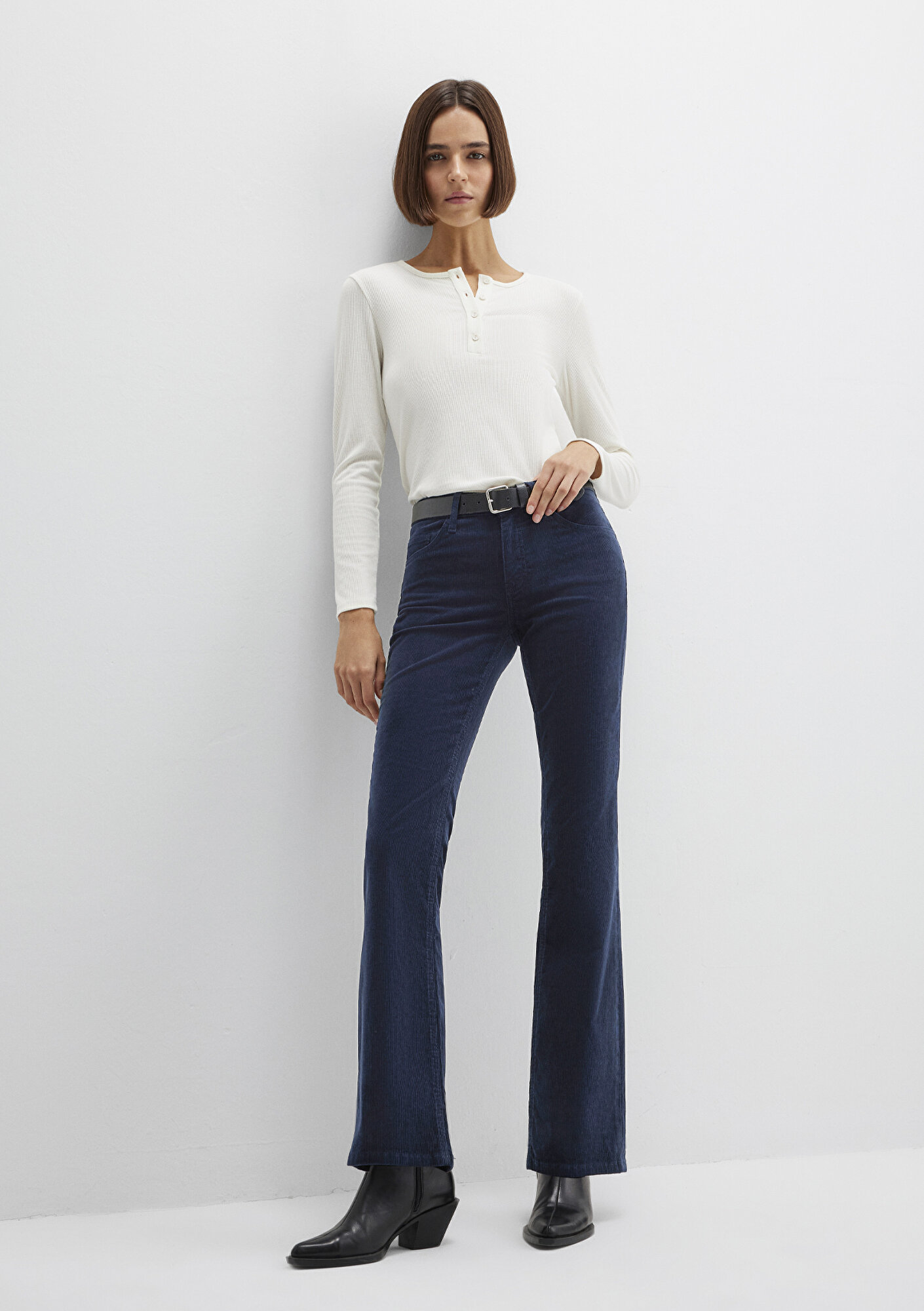  Mavi Molly Lacivert Kadife Pantolon 1013682993