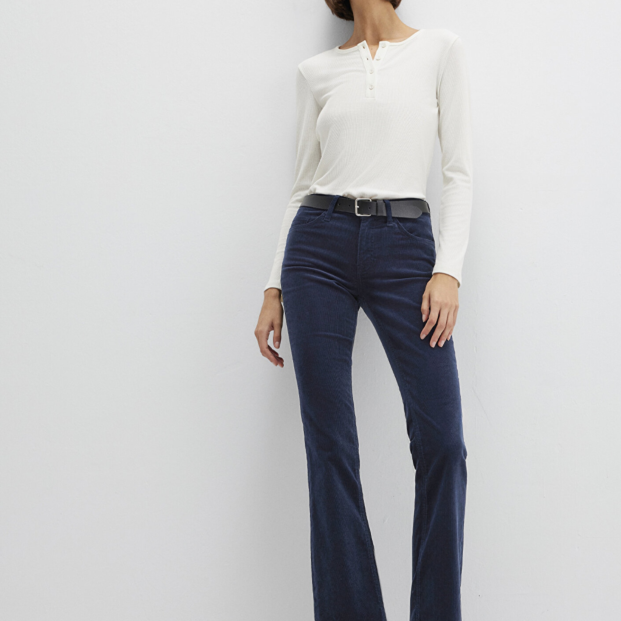 Mavi Molly Lacivert Kadife Pantolon 1013682993